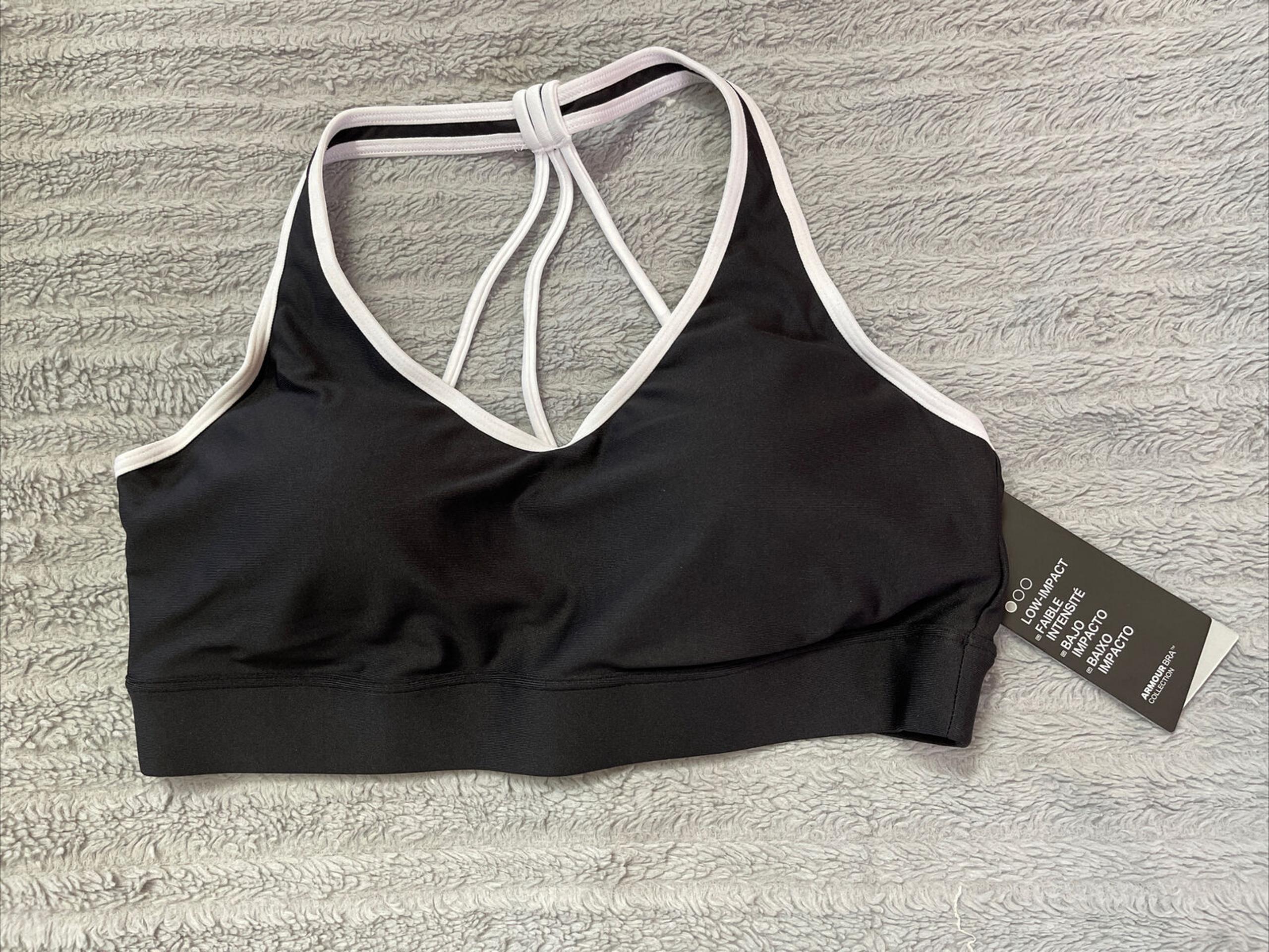 Under Armour Womens Sport Bra Size Large Black 1325614 new with tag