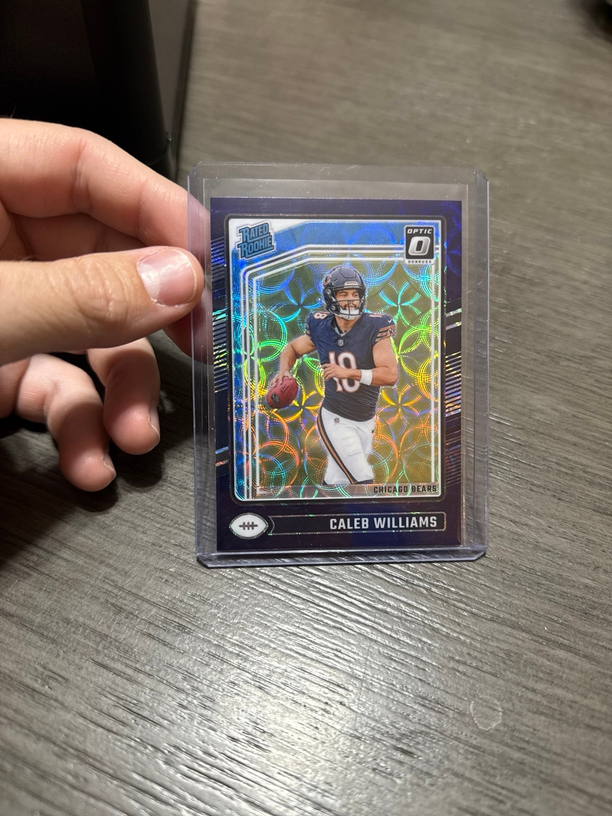 2024 Donruss Optic Caleb Williams Purple Scope Hanger Exclusive