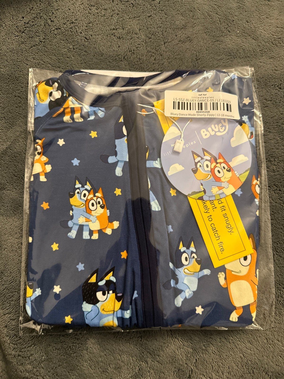 Little sleepies shortie 12-18 bluey