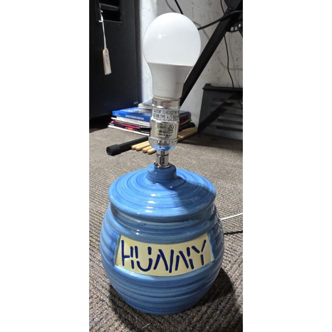 VINTAGE Disney Classic Pooh Hunny Pot Lamp, No Shade