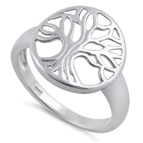 Tree of Life Sterling Silver Ring Casual Jewelry Size 6 New