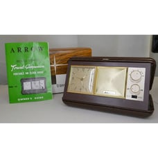Vintage Arrow Solid State Travel Radio Alarm Clock In Original Box