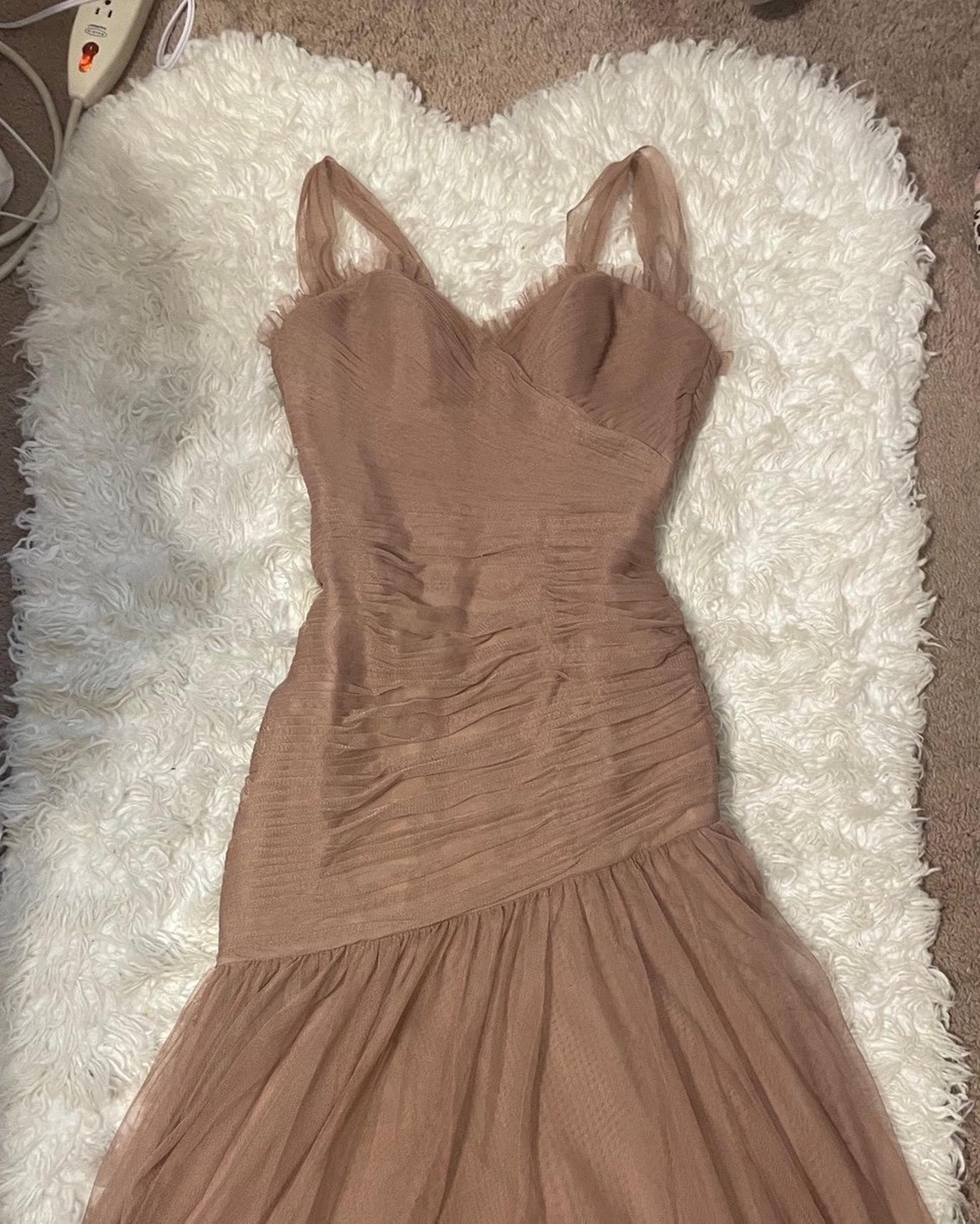 Beige bridesmaid wtoo dress with petite coat