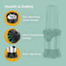 Smoothie Blender 1100W Portable Personal Blender for Shakes and Smoothies