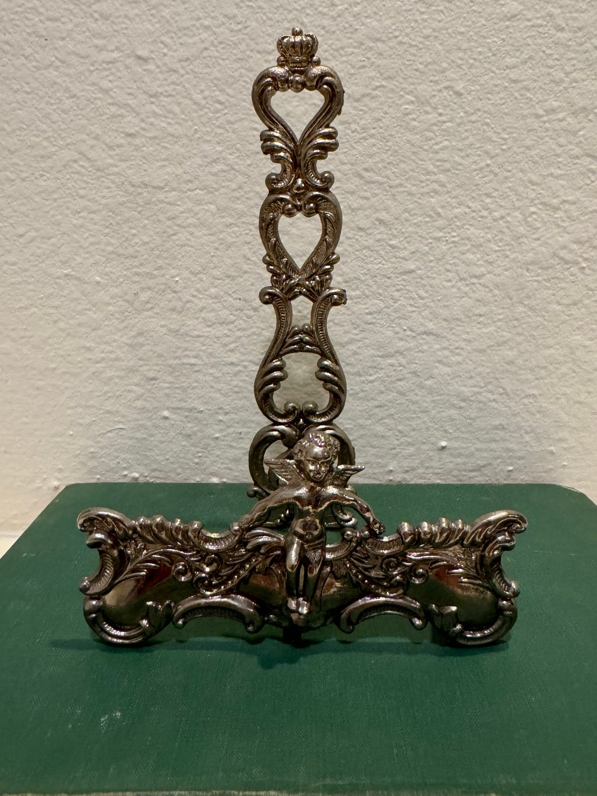 Vintage Silver Plated Cherub Easel