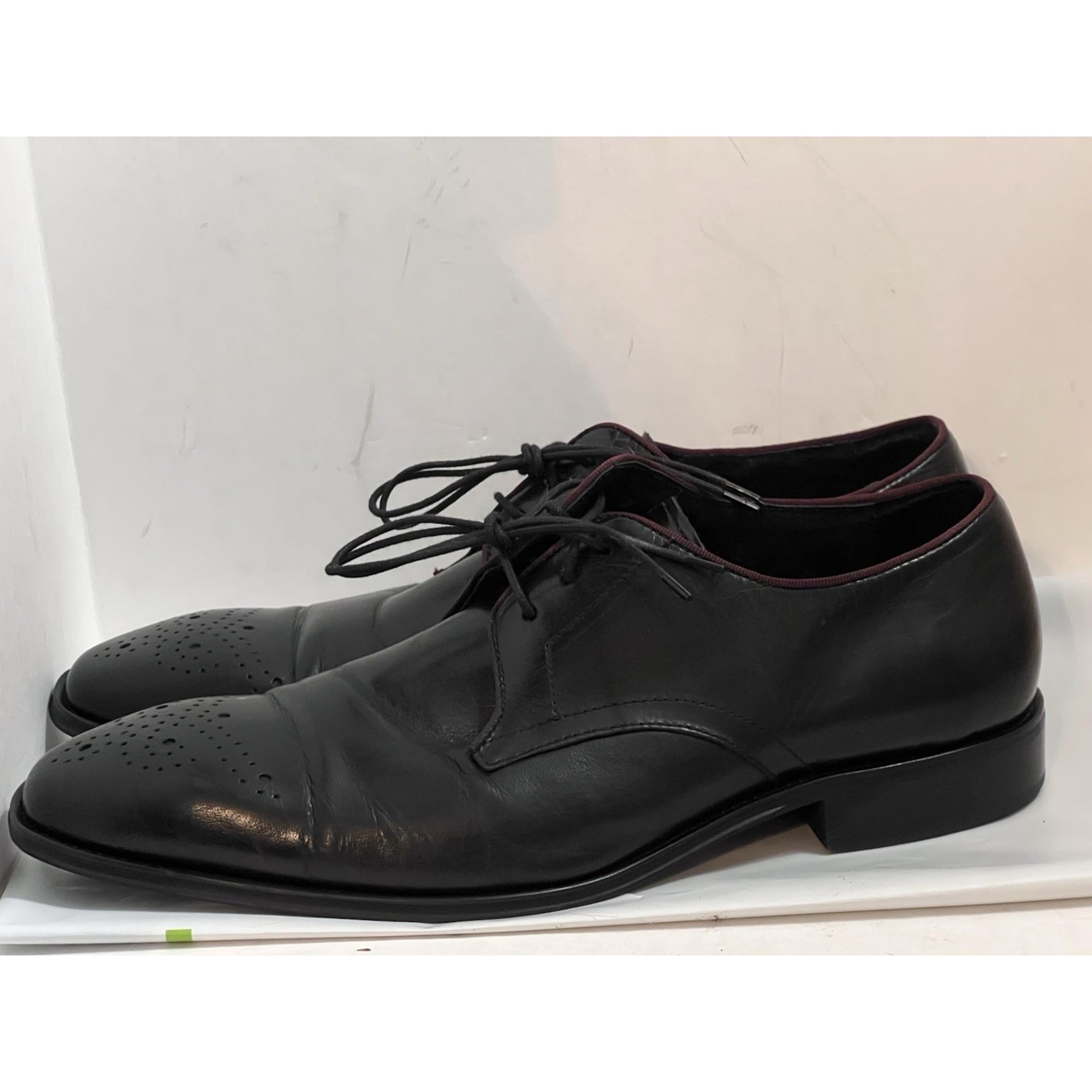 Giovanni Men's Shoes Size 10 10M Black Leather Lace up Oxford Cole
