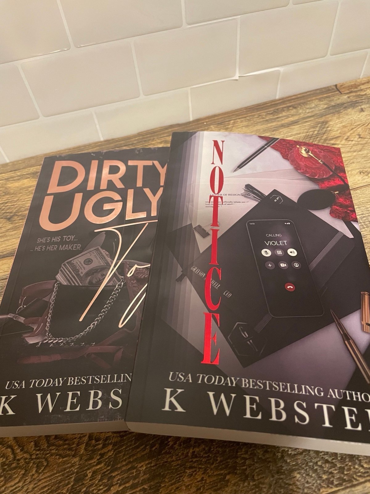 K Webster Dirty ugly toy & Notice midnight bookshelf