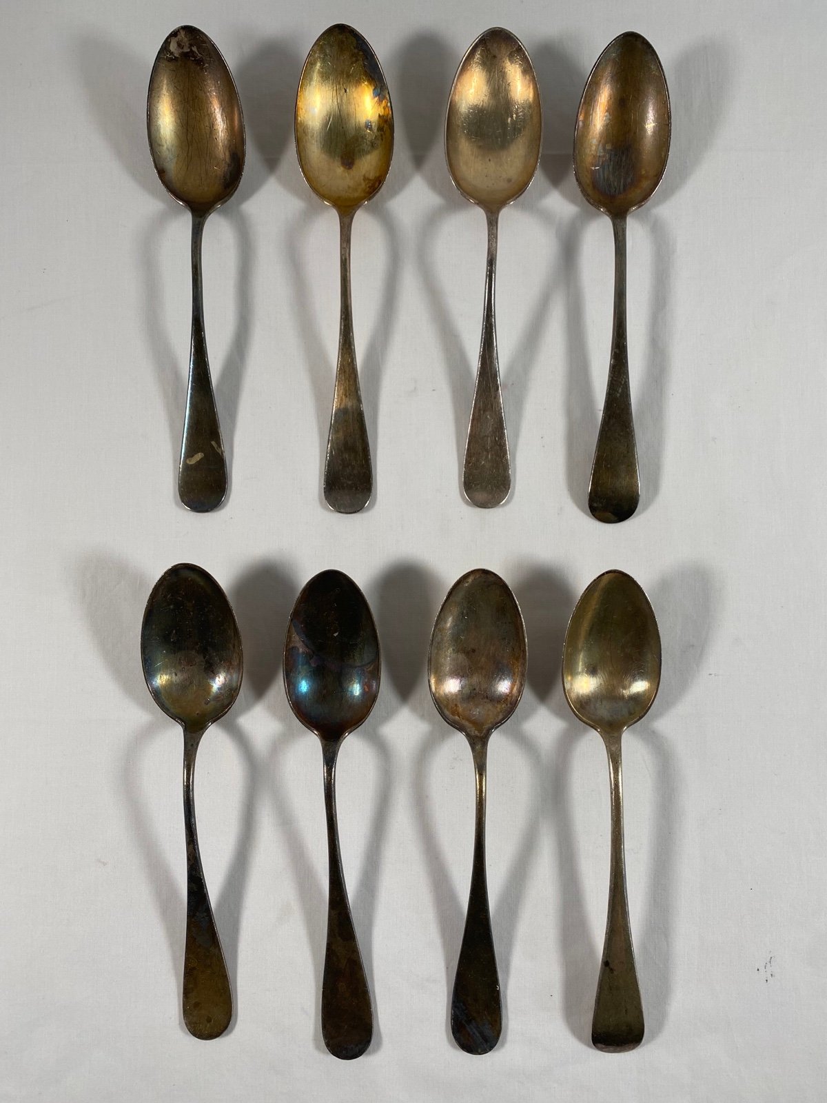 Lot of 8 VTG Shoreham Hotel Silver Plated Spoon By Gotham & 1847 Roger Bros #26