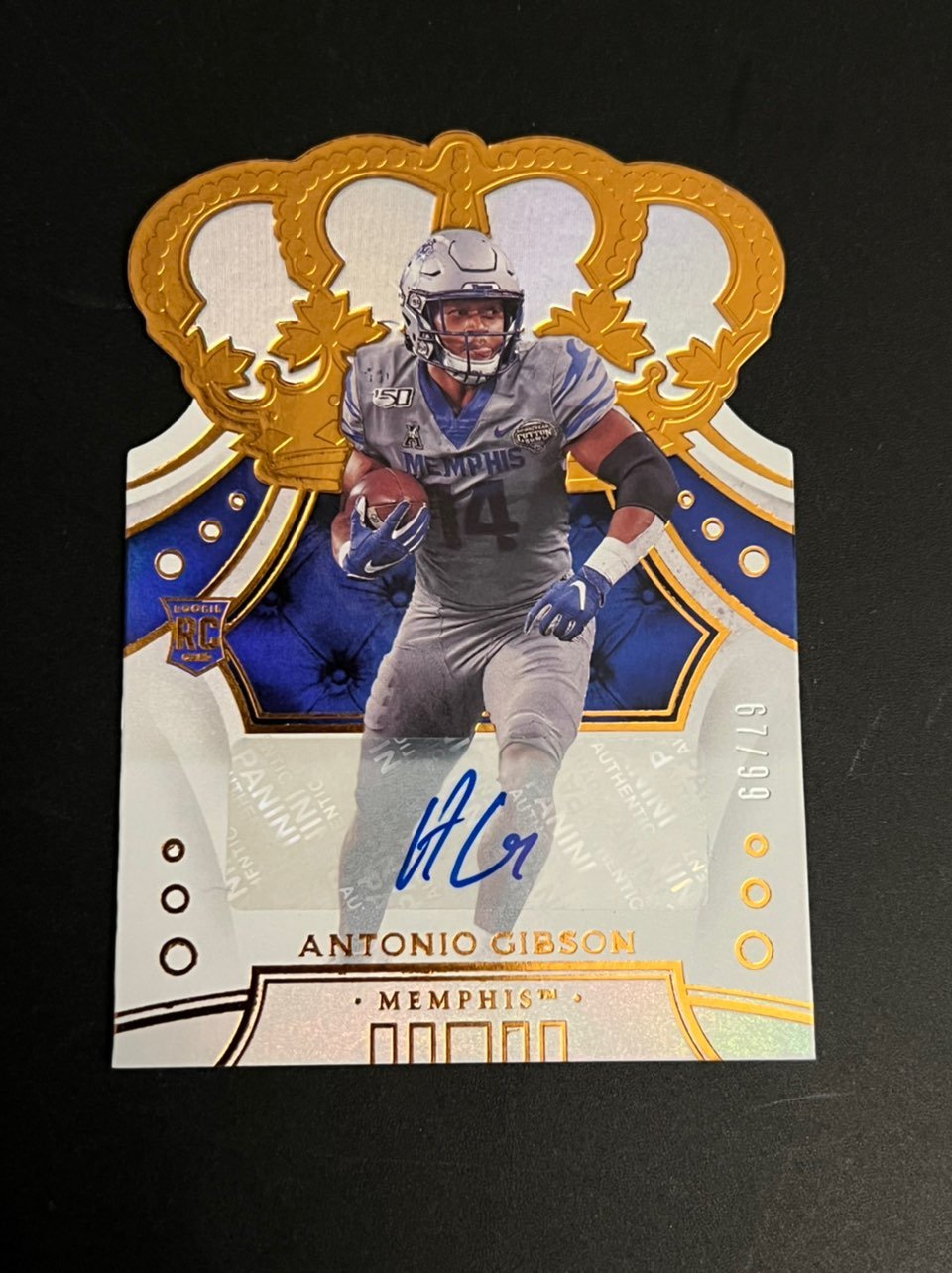 Antonio Gibson Chronicles DP Crown Royale Gold Auto SP