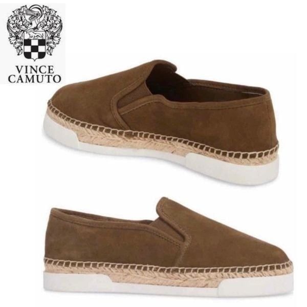 Vince Camuto Suede Olive Green Slip-On Sneaker