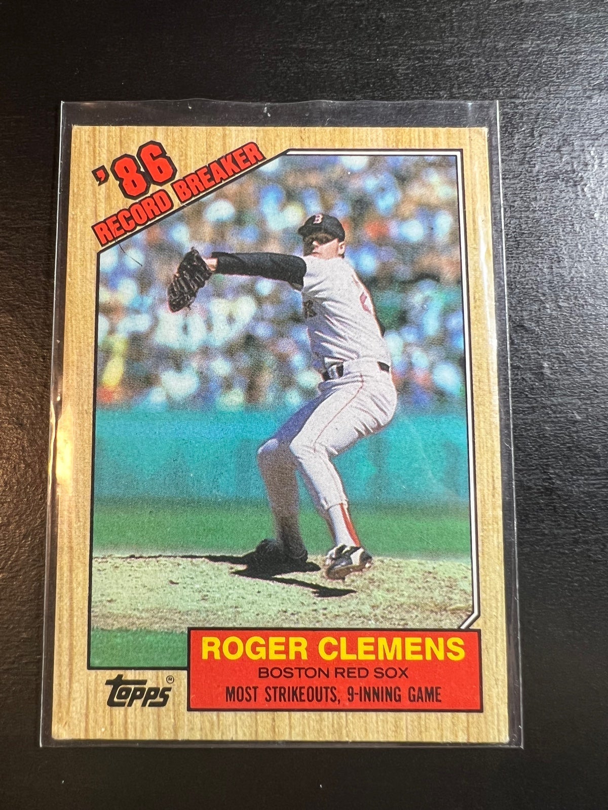 Extremely Rare 1987 Topps Roger Clemens “ERROR” Card #1; No Dot After Inc.