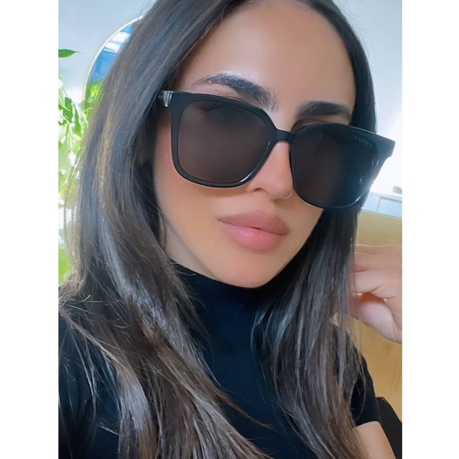 NEW Gucci GG1346SK POLARIZED Black Unisex Square Sunglasses