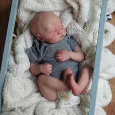 19inch 49cm Reborn Dolls, Hand Painted Finished Doll, Lifelike Soft Touch 3D