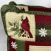 Christmas Poinsettia Quilted Embroidered Pillows