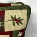 Christmas Poinsettia Quilted Embroidered Pillows