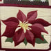 Christmas Poinsettia Quilted Embroidered Pillows