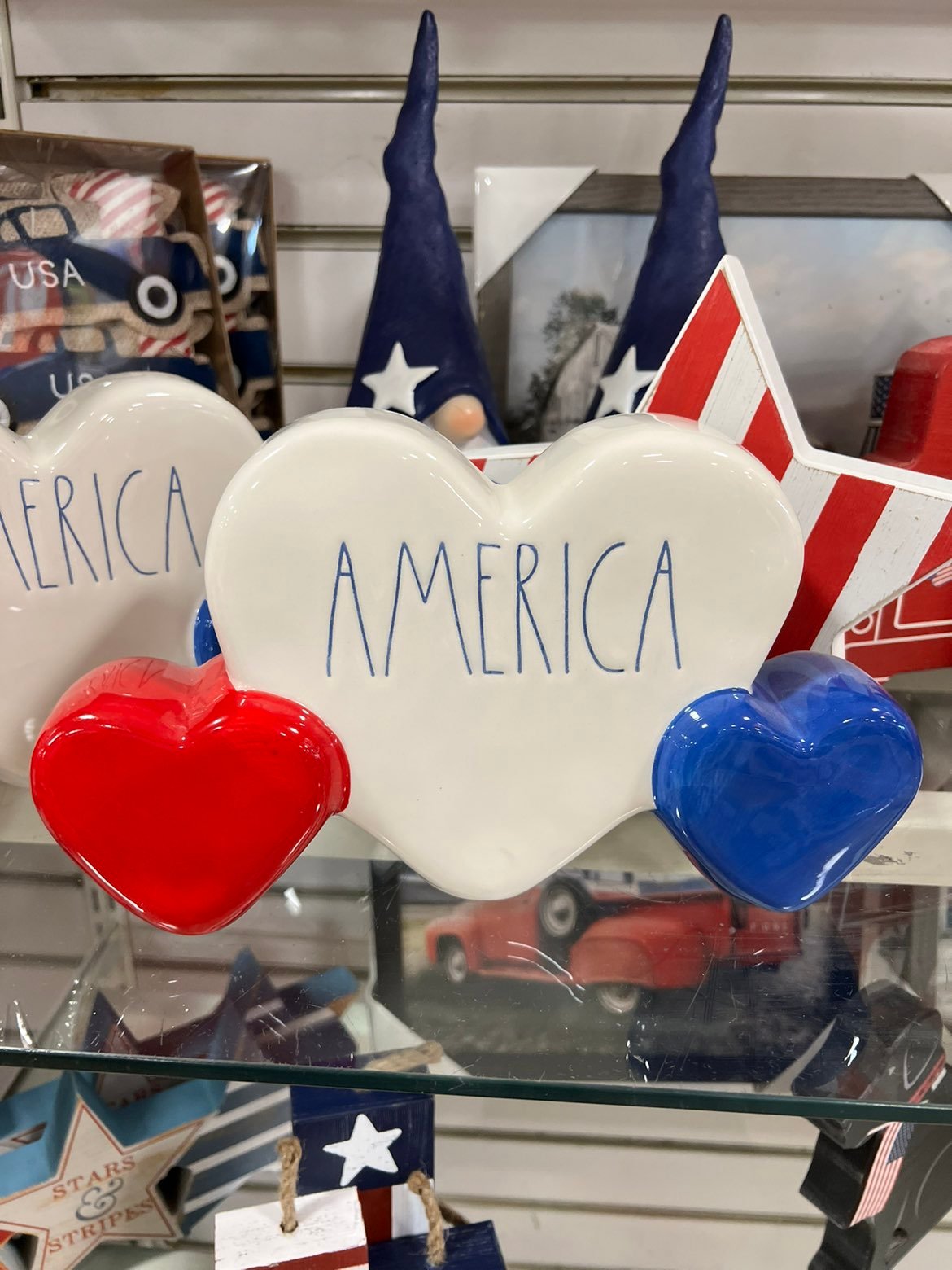 Rae Dunn America Heart trio !