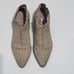 Free People Aquarian Studded Leather Distressing Suede Ankle Boots Taupe Size 6