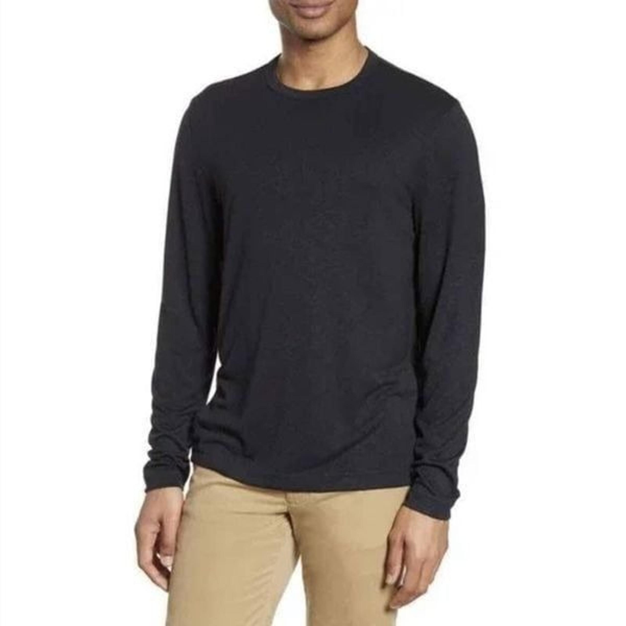 Nordstrom Mens Shop Long Sleeve Crew Neck Lightweight Jersey Sweater Sz XL