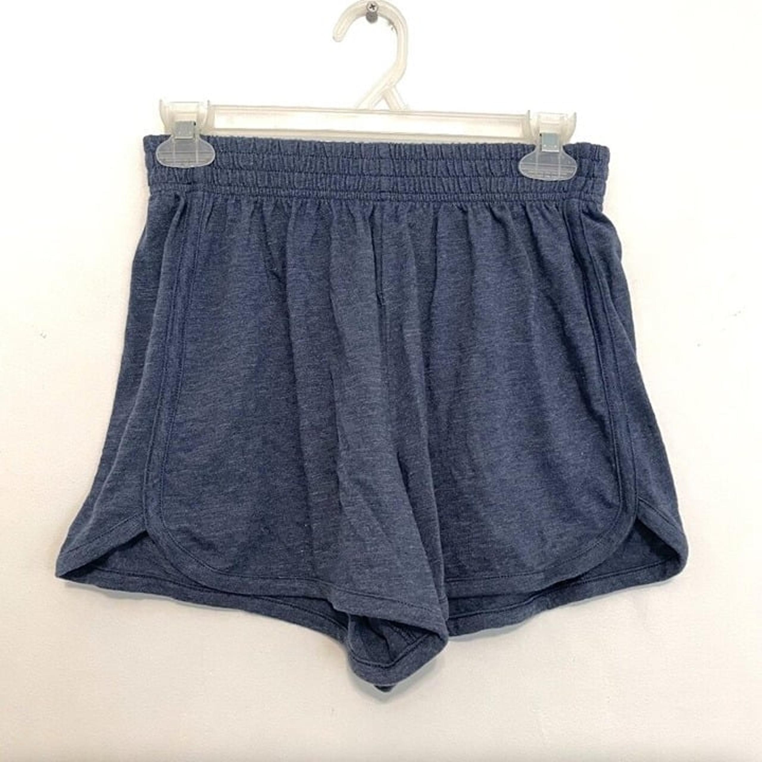 SO Lounge Life Short High Rise Cozy Dolphin Shorts Navy Blue ish Pull On JUNIORS