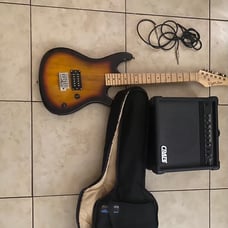 Electric guitar kit with amp