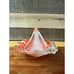 Murano Style Art Glass Basket Bowl Vase Orange White Vintage