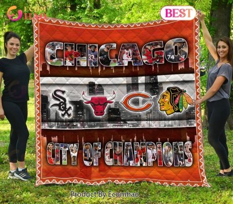 Chicago City Of Champions Fleece Blanket