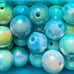 Fancy Craft Iridescent & Crackle & Rhinestone Beads with Gold Spacers Lot #3