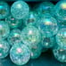Fancy Craft Iridescent & Crackle & Rhinestone Beads with Gold Spacers Lot #3