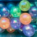 Fancy Craft Iridescent & Crackle & Rhinestone Beads with Gold Spacers Lot #3