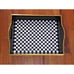 Whimsical HOSTESS TRAY Courtly check checkered butterfly flower polka dots