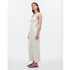 Madewell The Perfect Vintage Wide Leg Crop Jean Canvas Wash Denim Sz 33 NWT