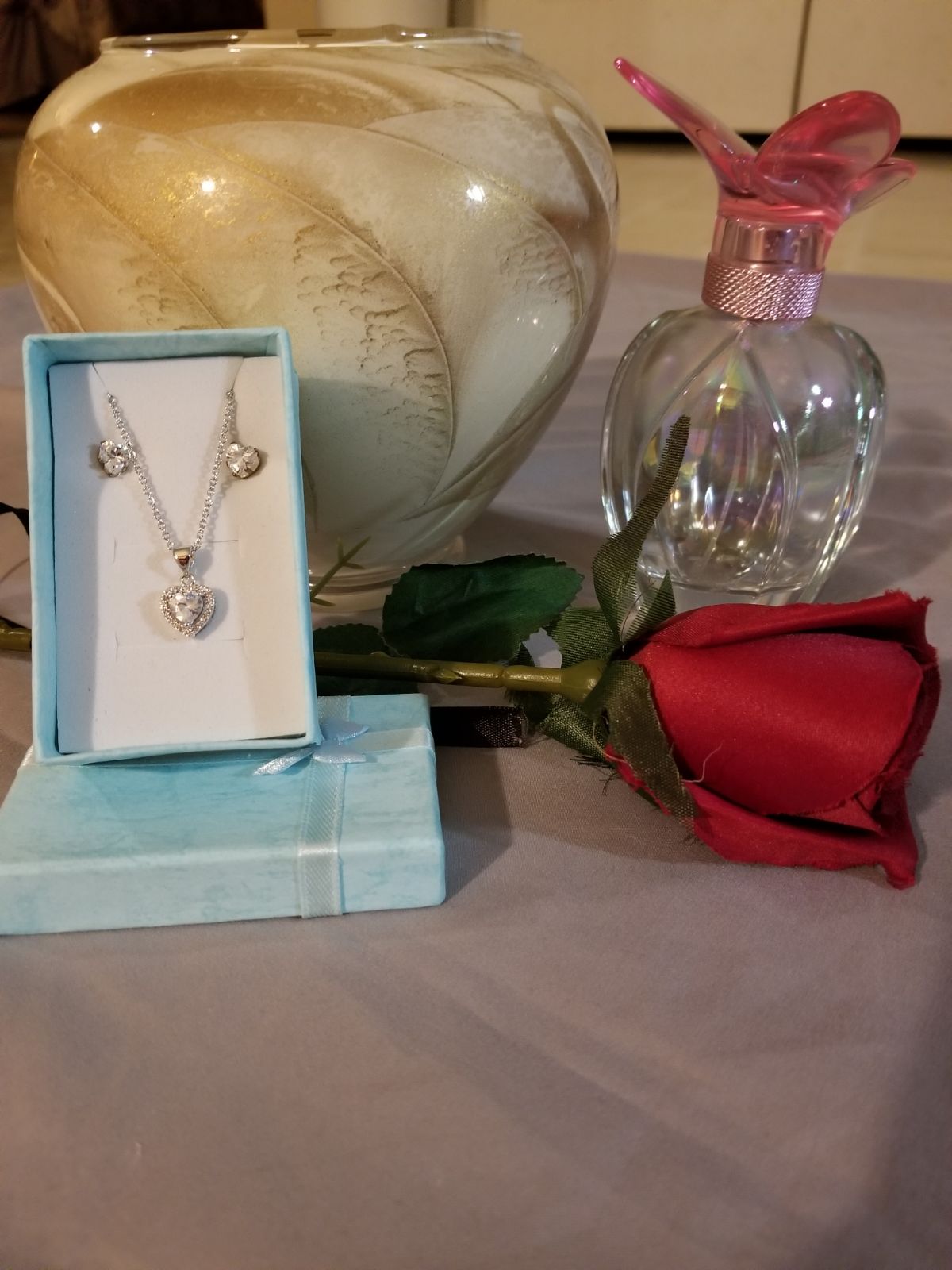 sterling silver necklace and earrings