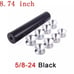 8.74 Inch Black 5/8-24 OR 1/2-28 Automotive Fuel Filter