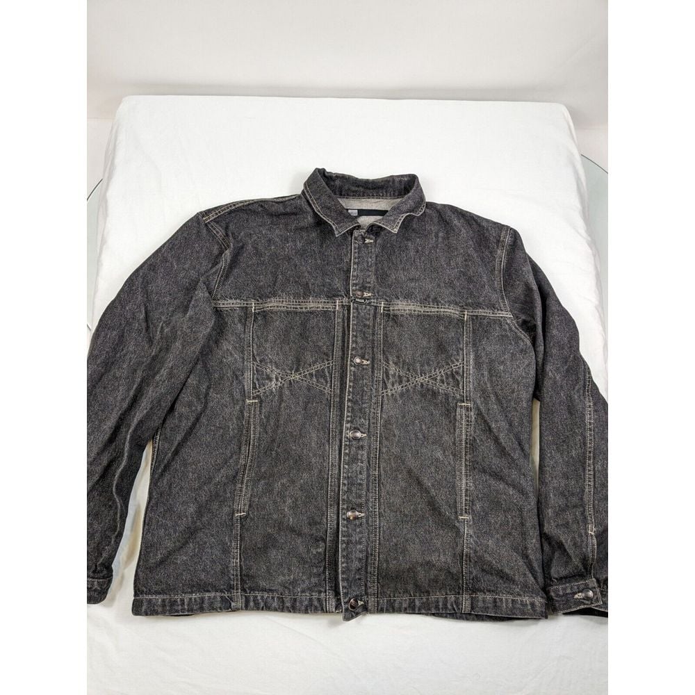 Vintage Marithe Girbaud Francois JACKET Black Denim Trucker Mens Size XXXL.
