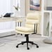 PU Leather Upholstered Office Chair w/Double-Tier Padded,Height &Back Adjustable