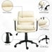 PU Leather Upholstered Office Chair w/Double-Tier Padded,Height &Back Adjustable