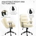 PU Leather Upholstered Office Chair w/Double-Tier Padded,Height &Back Adjustable
