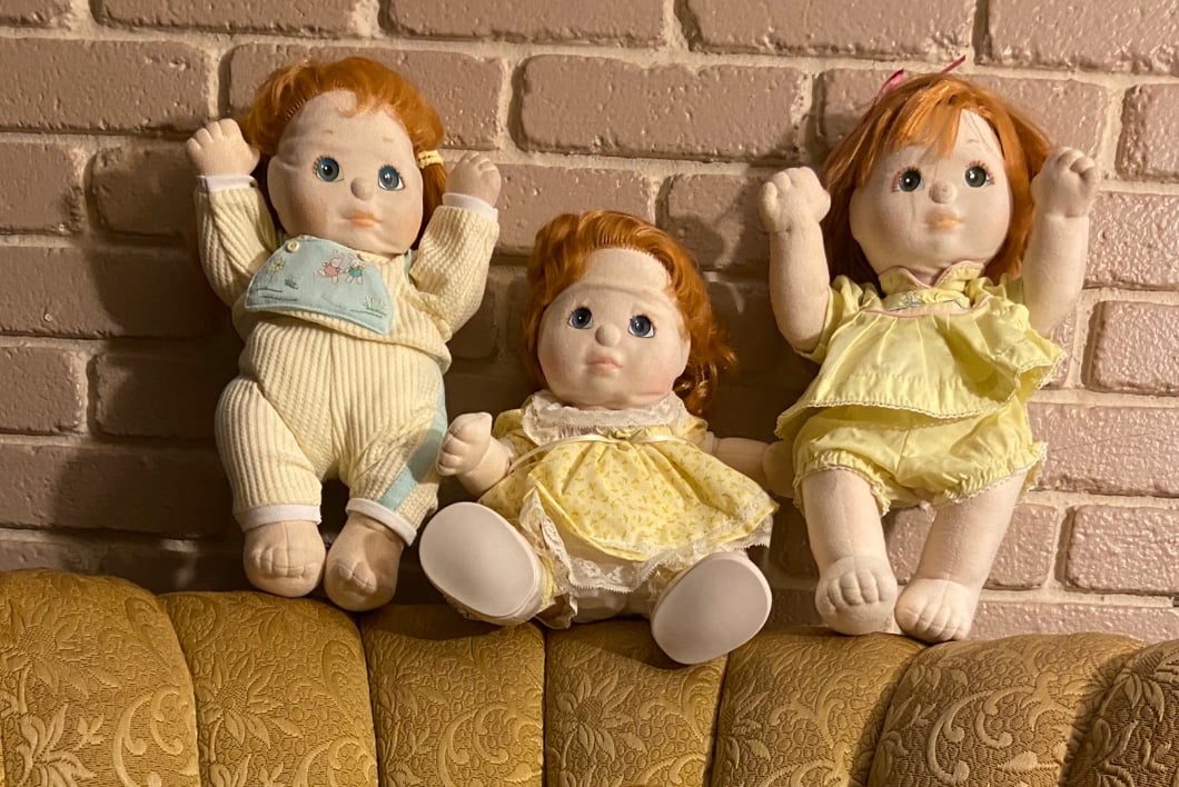 2 Vintage Redhead MY CHILD DOLLS LOT WITH ORIGINAL OUTFITS