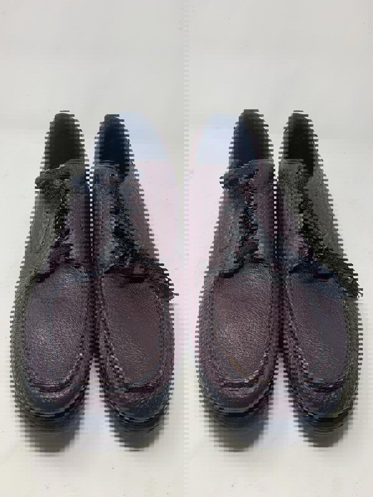 SAS E8933639 Brown Mens 11M Pebbled Leather Lace Up Shoes