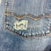 American Eagle distressed plaid patch jeans 30/32