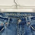 American Eagle distressed plaid patch jeans 30/32