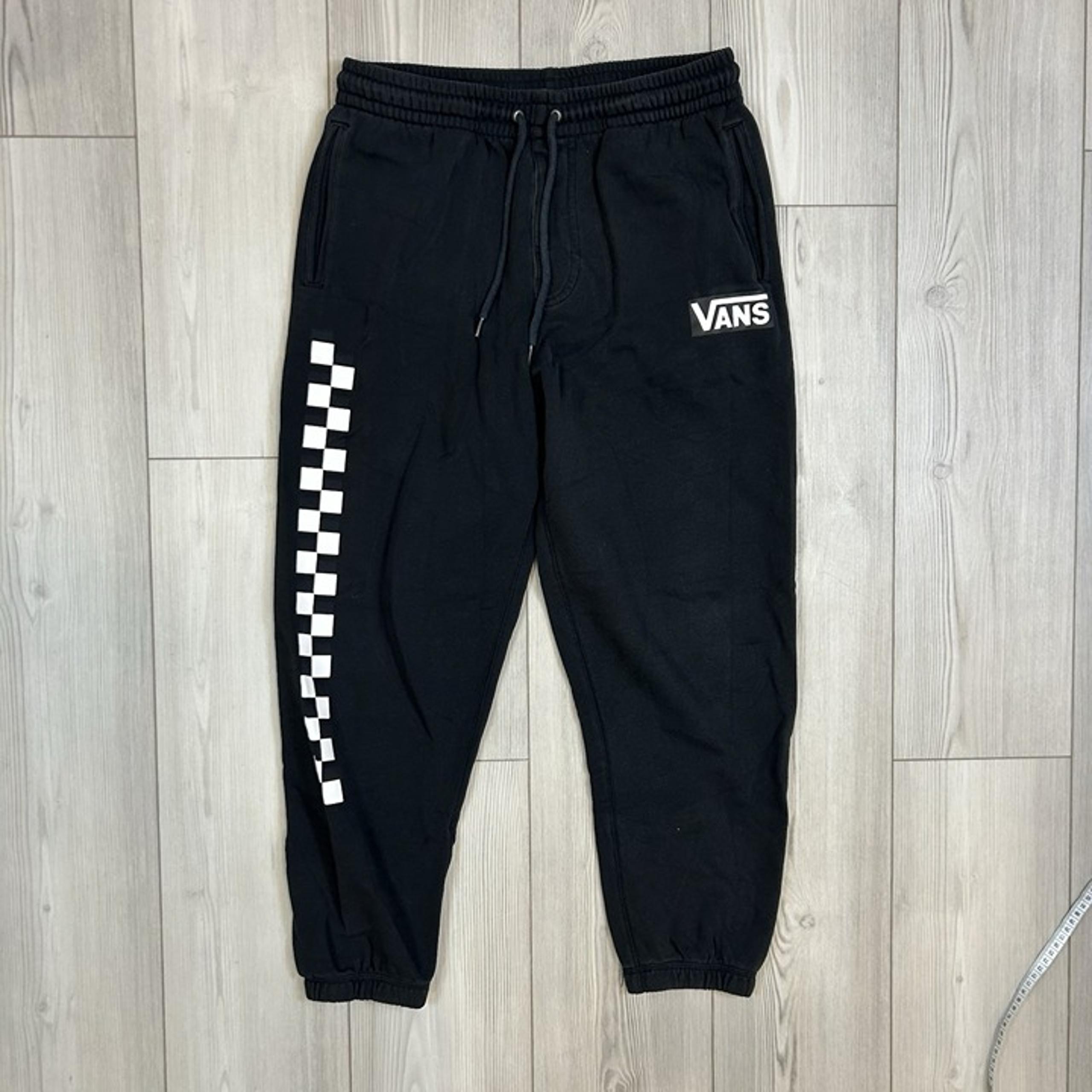 Men’s VANs Medium Versa Black Sweatpants Relaxed Fit Pockets Stretch