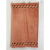 JC Penney Vintage Bath Towel Coral Pink Brown Borders Lightweight Body Wrap Beac