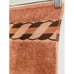 JC Penney Vintage Bath Towel Coral Pink Brown Borders Lightweight Body Wrap Beac