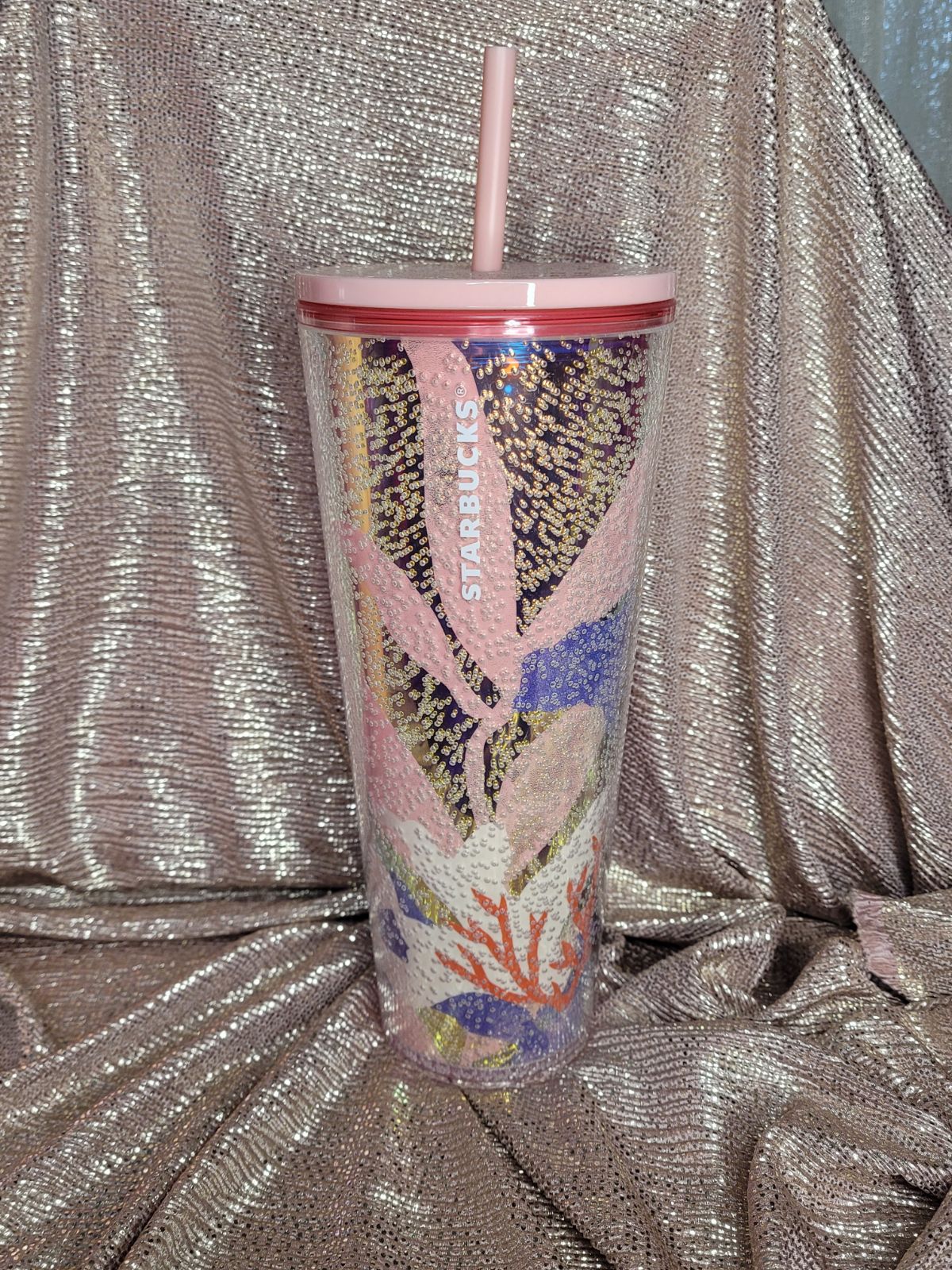 Starbucks coral tumbler
