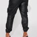 Fashion Nova Black Faux Leather Cargo Joggers Size 2X