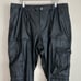 Fashion Nova Black Faux Leather Cargo Joggers Size 2X