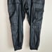 Fashion Nova Black Faux Leather Cargo Joggers Size 2X