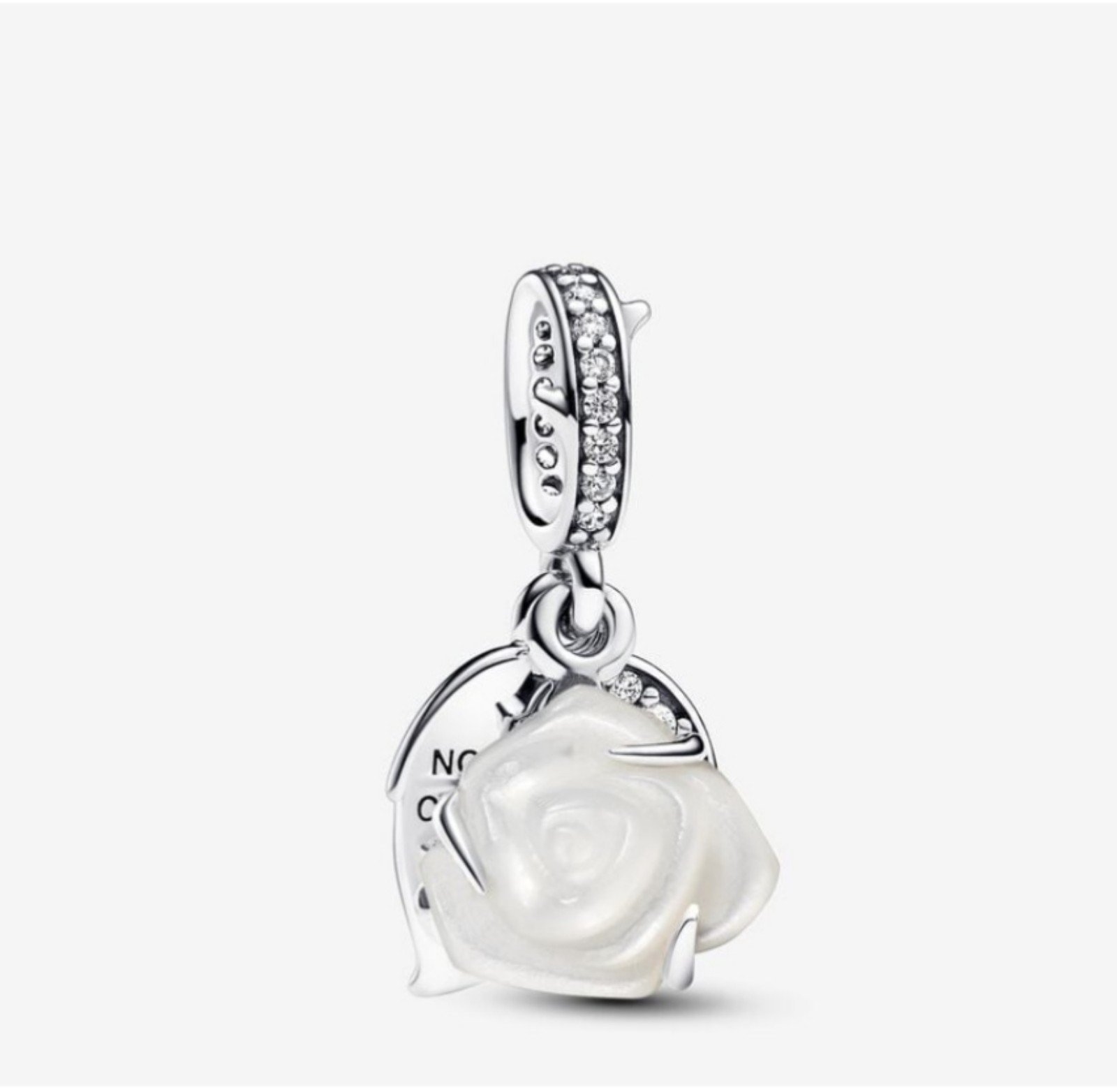 BRAND NEW Pandora White dobke rose bloom dangle